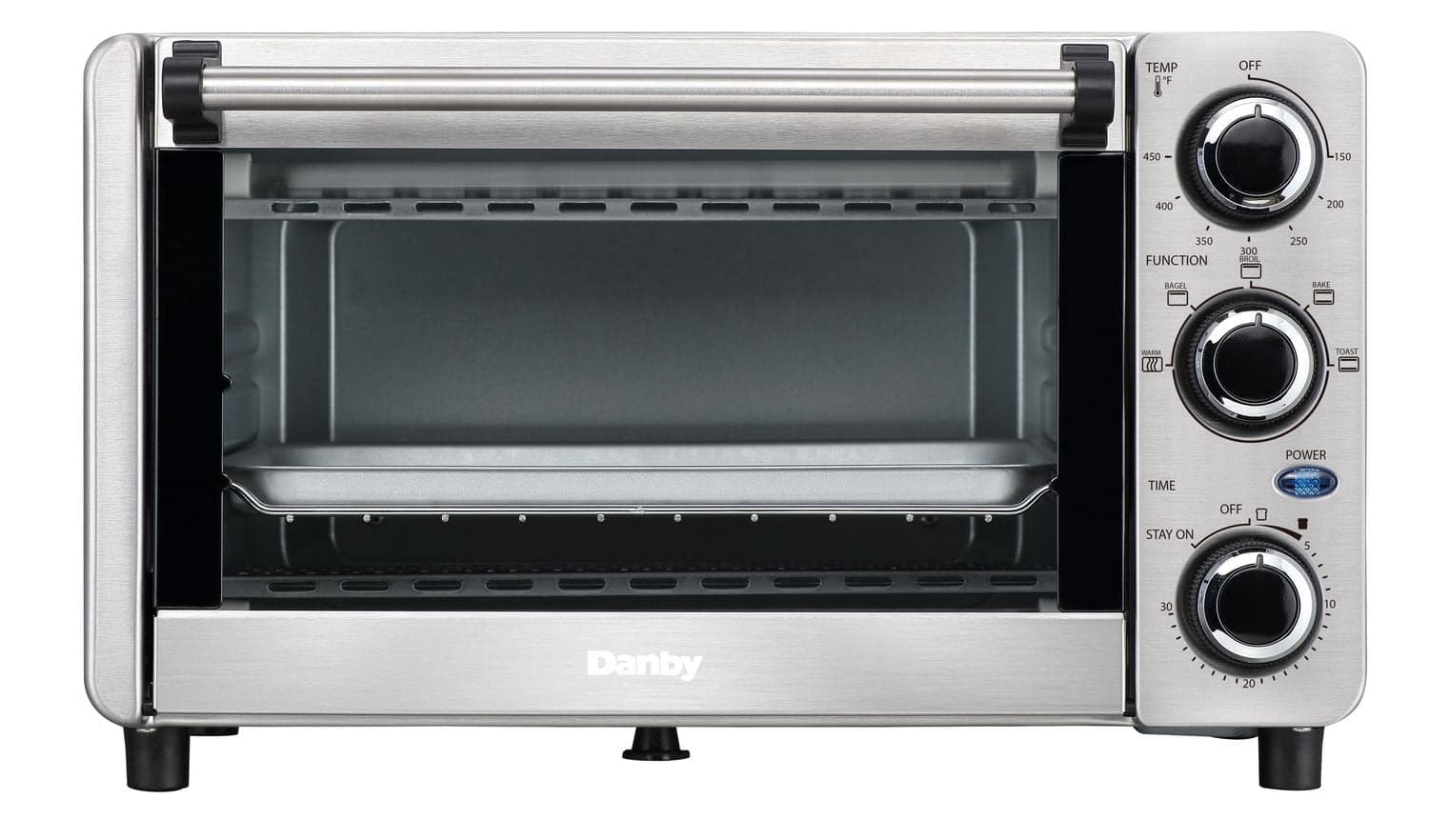 Danby Stainless Steel 0.4 cu ft 4 Slice Countertop Toaster Oven
