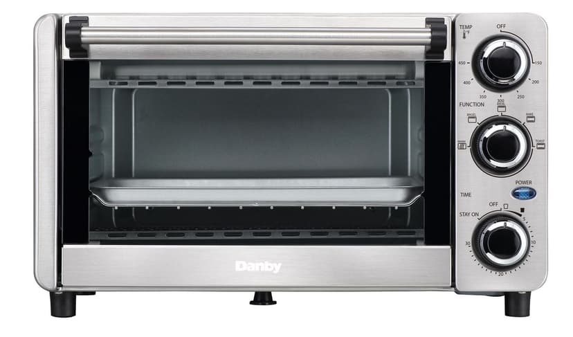 Danby Stainless Steel 0.4 cu ft 4 Slice Countertop Toaster Oven