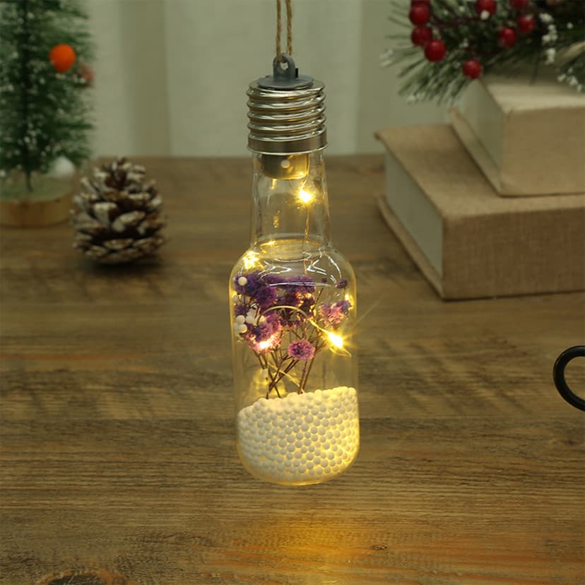 Christmas Decorations Indoor Outdoor,Home Decoration Christmas Decor Hanging Bottle Light Christmas Lamp Decorations Christmas Tree Bulb 13x4.5cm Light Bulb Decorative Items Gift Clear Light Bulbs