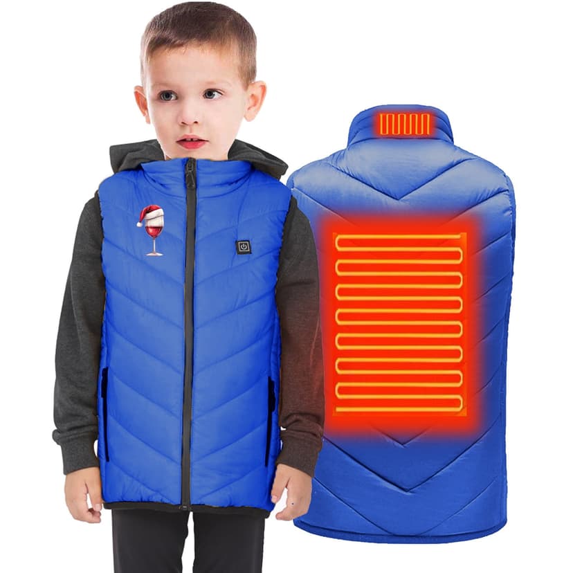 LOVZFMLL Jackets for Girls Kids USB Intelligent Constant Temperature Heated Plus Size Coat For Boys Girls Winter 2 Areas Heated Jacket Coat 10-11 Years