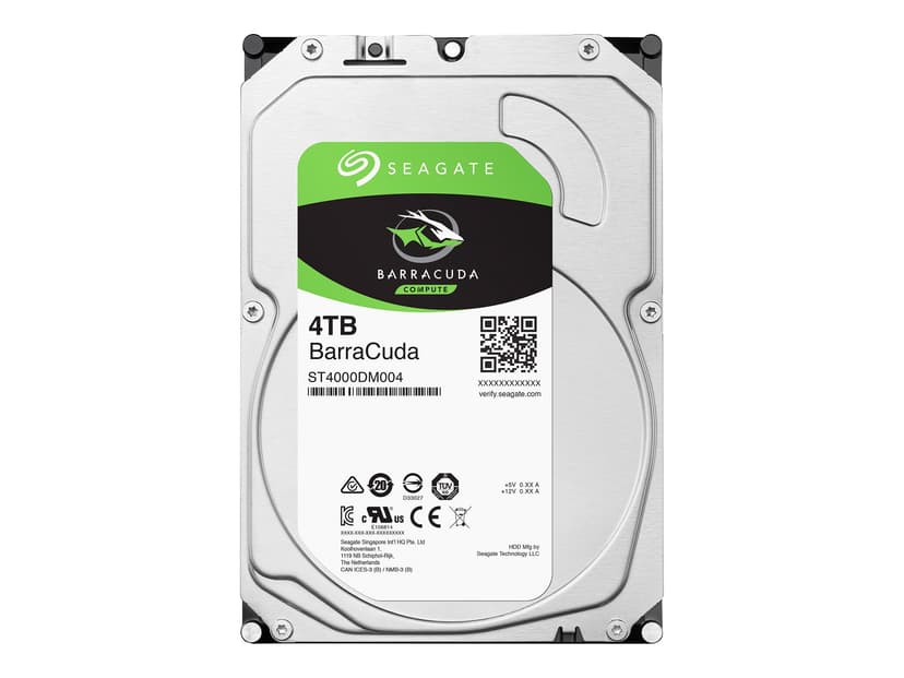 Seagate Barracuda ST4000DM004 - Hard drive - 4 TB - internal - 3.5" - SATA 6Gb/s - 5400 rpm - buffer: 256 MB