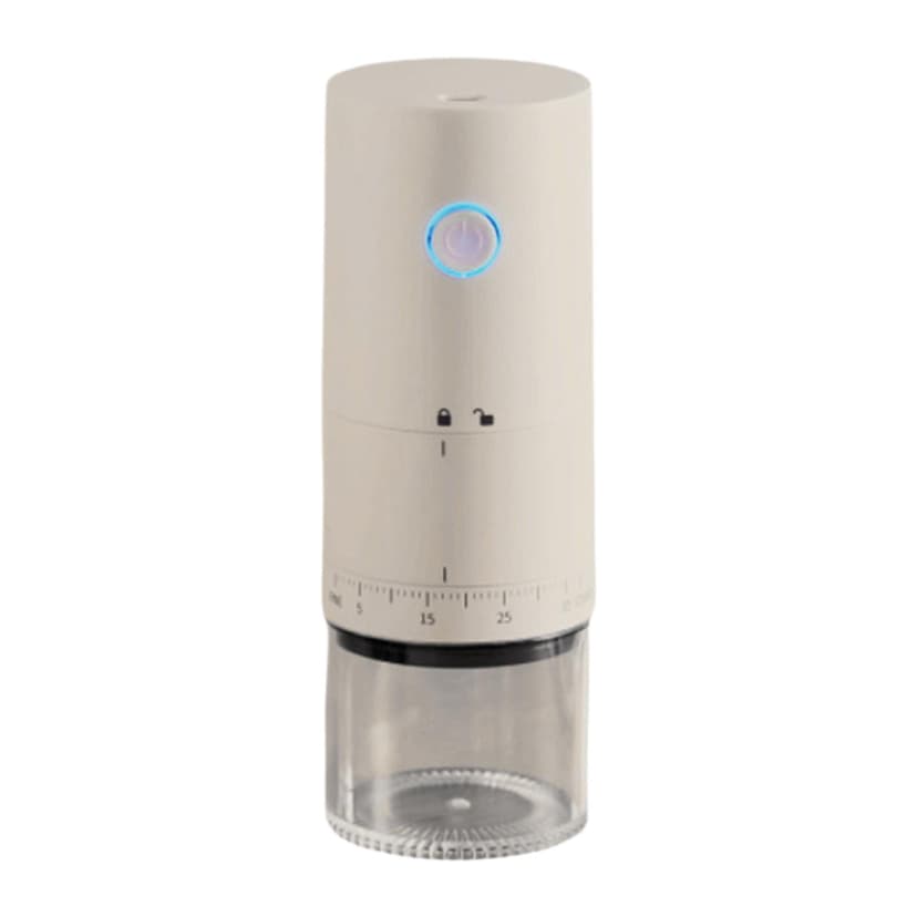veasfak Coffee Bean Grind Mchine Electric Coffee Bean Grinder for Rice Crystal Sugar White