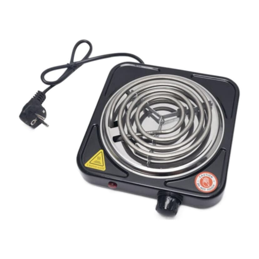 HLONK Electric Single Burner Cooktop Compact And Portable Adjustable Temperature Hot Plate 1000(W) Stainless