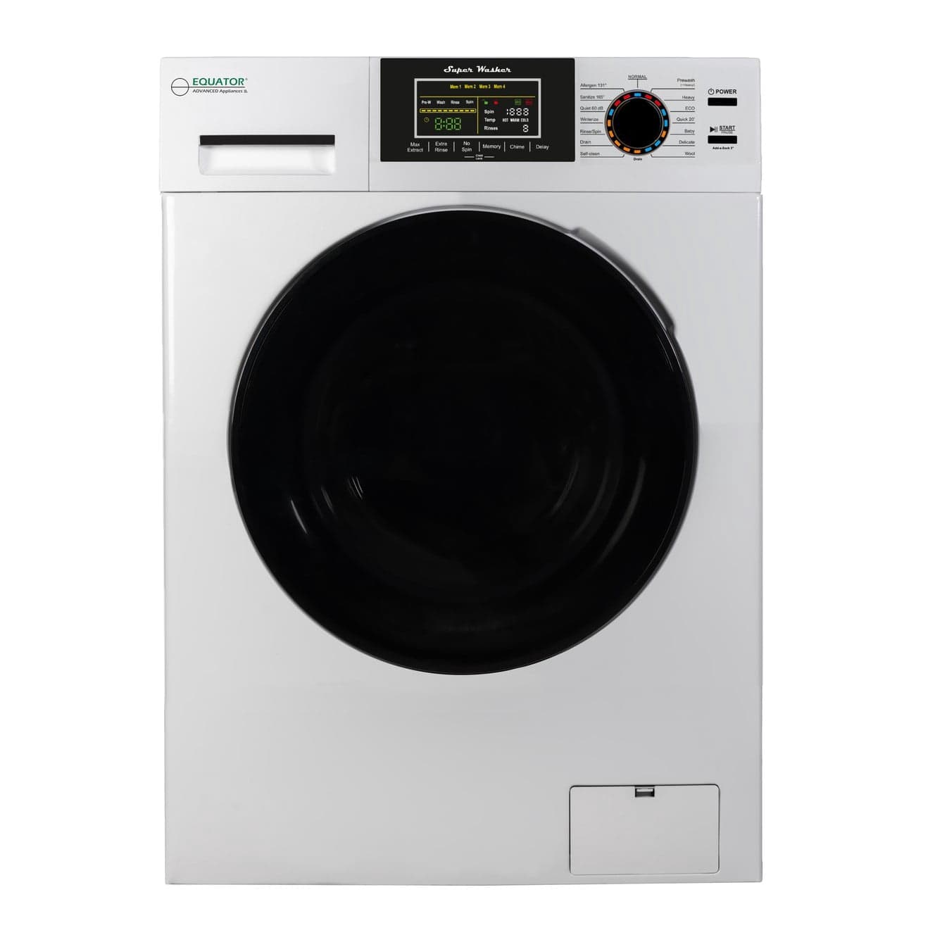 Equator 18 lbs White Super Washer with Sanitize Allergen and Winterize