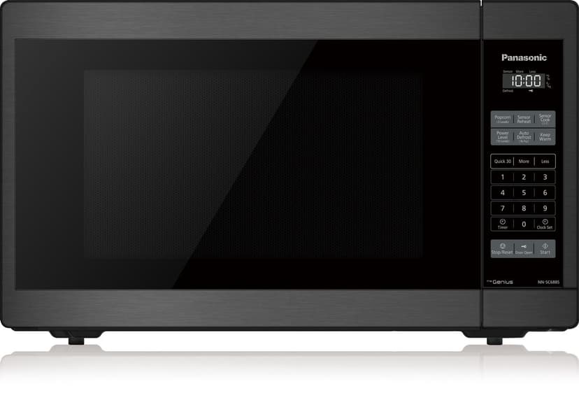 Panasonic NNSC688SC Genius Mid Size 1200W Inverter Microwave Oven, 7 Auto Cook Menus, Child Lock, Black Stainless