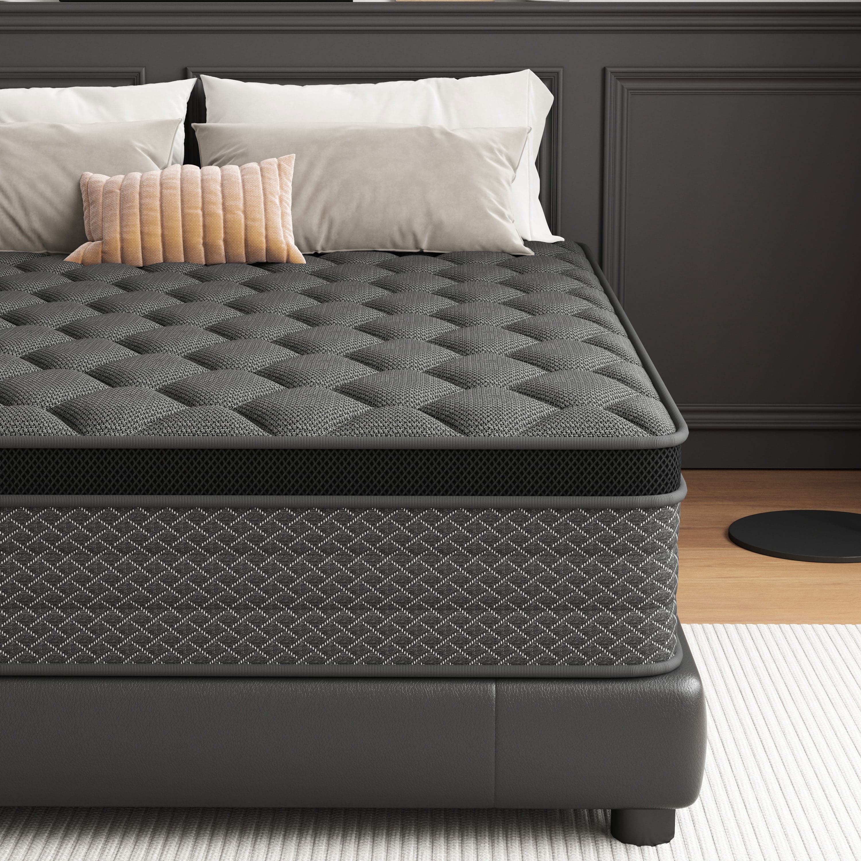 Mocangtu 12" Full Hybrid Mattress in a Box, Gel Memory Foam with Individually Wrapped Pocket Coils, Medium Firm, Pressure Relief, Cooling Sleep Support