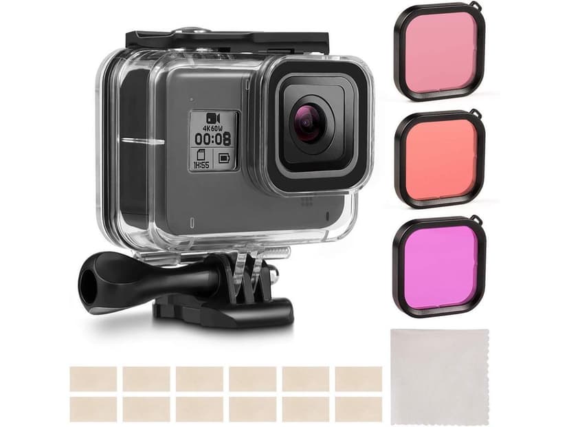 Accessories for Gopro Hero 8 Black Kits with Waterproof Protective Housing Case + 3 Pack Diving Filter+ 12 PCS Anti-Fog Insert Kits for Gopro Hero 8 Action Camera