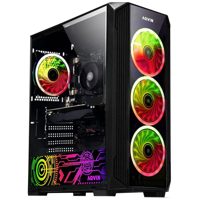 Gaming PC AQVIN ZForce Tower Desktop Computer - NVIDIA Graphics GeForce RTX 3050 8GB (Intel Core i5 Processor/ 1TB SSD/ 32GB DDR4 RAM/ Windows 11 Pro)