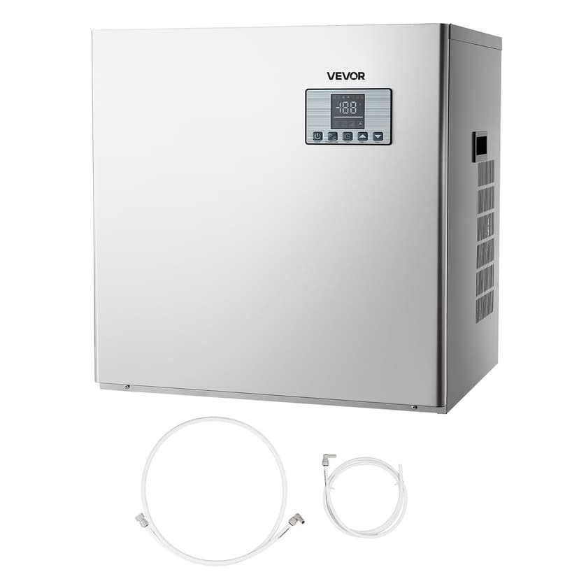VEVOR Commercial Ice Maker Machine - Head, 400 Lbs/Day Stainless Steel Ice Machine with Scheduled Ice-Making, Self-Cleaning, Adjustable Thickness