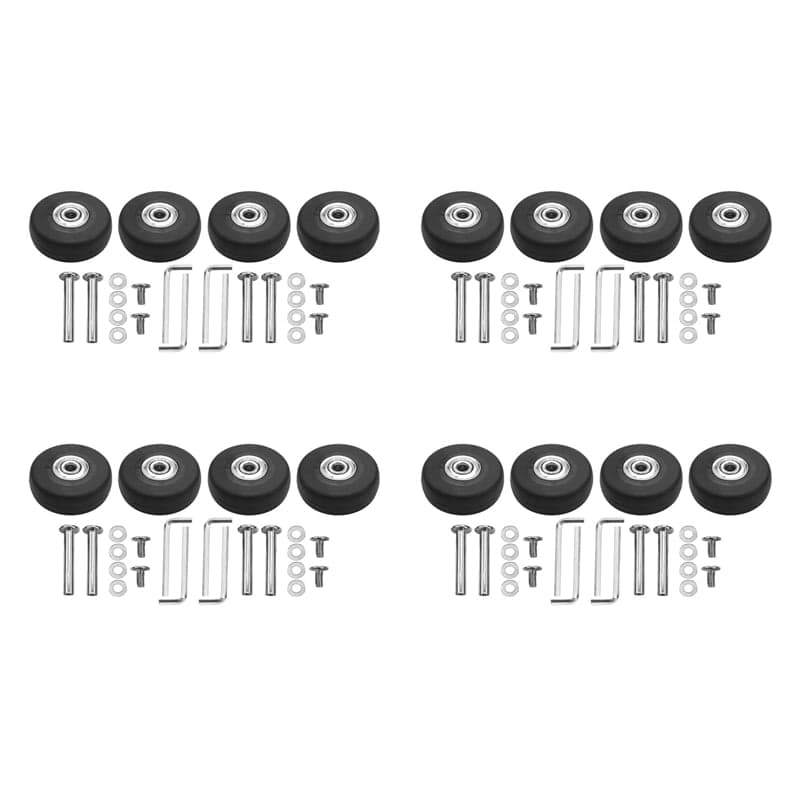 OD 50mm 16 Sets of Luggage Suitcase Replacement Wheels Axles Deluxe Repair Tool