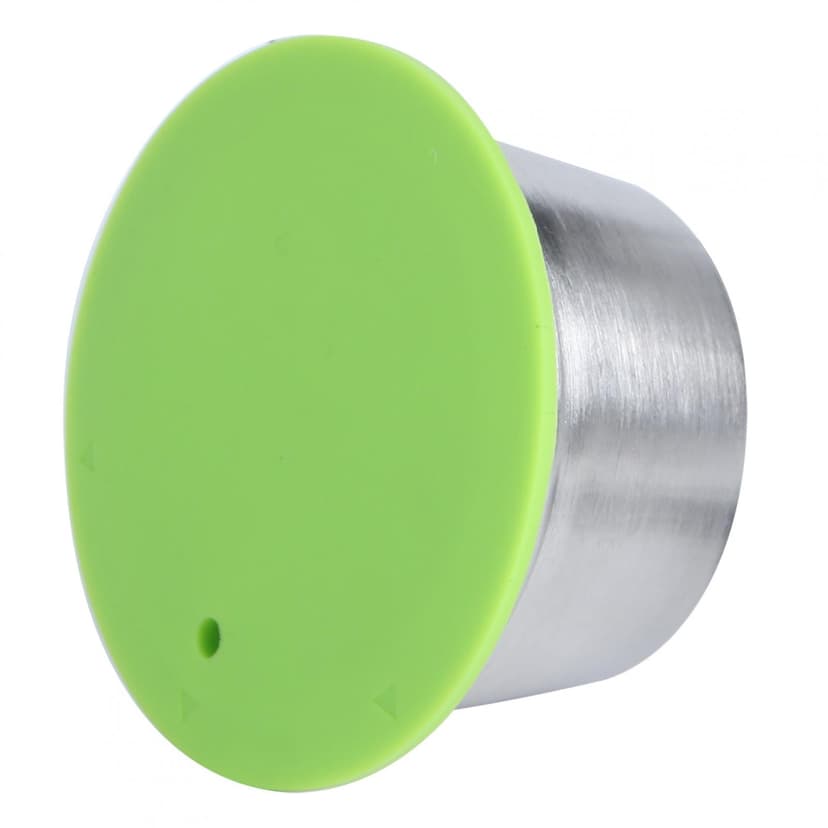 NIKOU Stainless Steel Coffee Capsule Cup, Reusable Refillable Coffee Capsule Coffee Maker Accessory(Green)