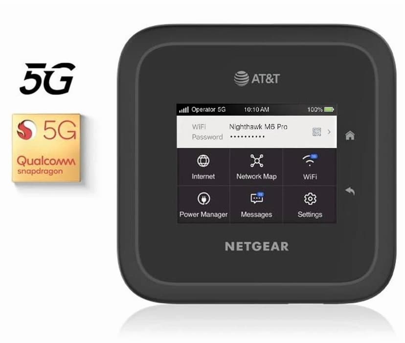 NETGEAR - Nighthawk M6 5G WiFi 6 Hotspot - Black (ATT Unlocked) AT&T, Verizon, Tmobile and more
