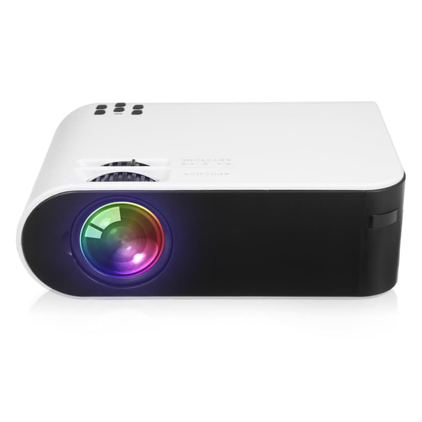 720P LCD Projector with 8500 Lumens, 1000:1 Contrast, 27-150 Inch Display, 1080P Support, ±15° Manual Keystone Correction, 30000 Hours Lamp Life, Multiple Interfaces (AV/USB/HD/VGA), Remote Control,