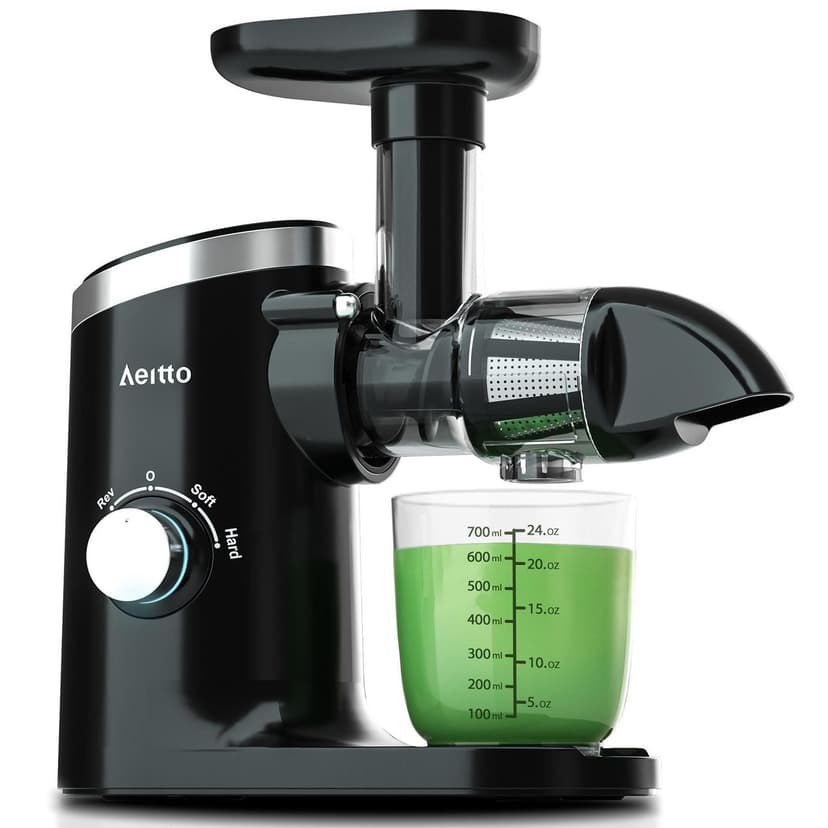 Aeitto Masticating Juicer with Two Speed Modes - Black