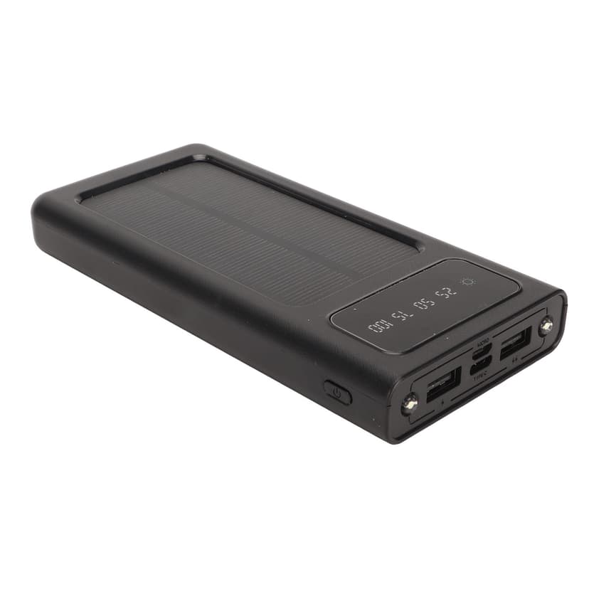 Solar Solar Power Bank Support Power Display Dual Output Ports Portable 20000mAh Solar Phone Charger with Flashlight