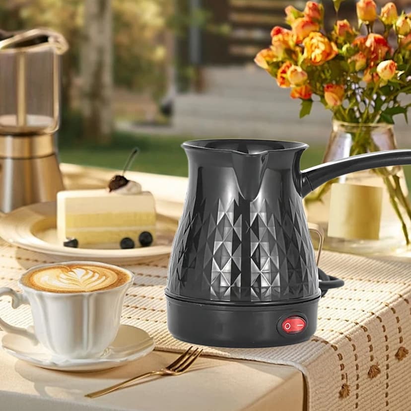 Usloyux Mini Coffee Maker, Plastic Hand Drip Coffee Pot for Home Office Dorm, Anti-Dry Burn Portable Coffee Machine, Long Handle Compact Coffee Brewer for Camping Travel