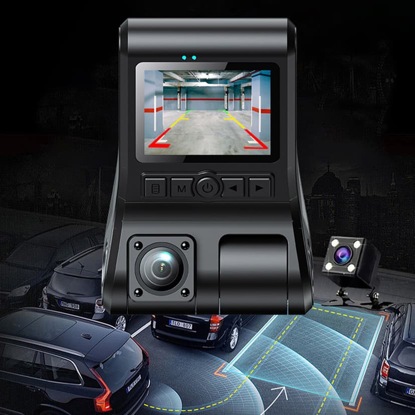 Dvkptbk Dash Cam,Camera Fhd 1080P, Dash Camera Front and Inside Supports Loop Recording and Parking Monitoring Dash Cam Automobiles & Motorcycles
