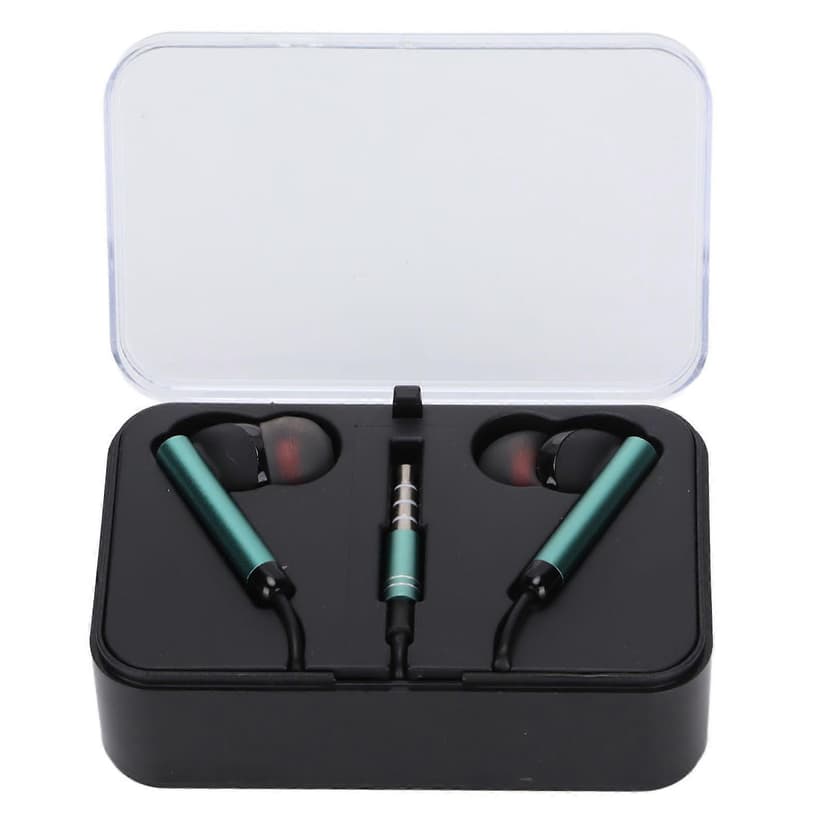 Wired Earbuds Ergonomic Noise Canceling 3.5mm Earphones with Mic and Volume Control for Phones PC