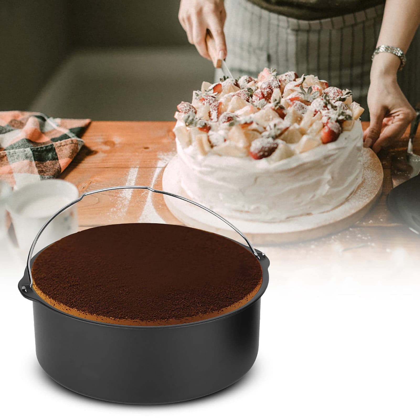 Air Fryer, Air Fryer Accessories, Airfryer 8In Fryer Air Fryer For Fries Pizza