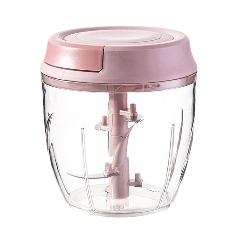 Manual Food Processor Mini Pull String for Veggies Ginger Fruits Nuts Herbs etc Blue Medium