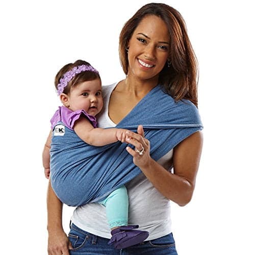 Baby K’tan Original Baby Wrap Carrier, Infant and Child Sling, Newborn up to 35 lbs. Best for Babywearing (Women 16-20 (L) Men Jacket 43-46, Denim)