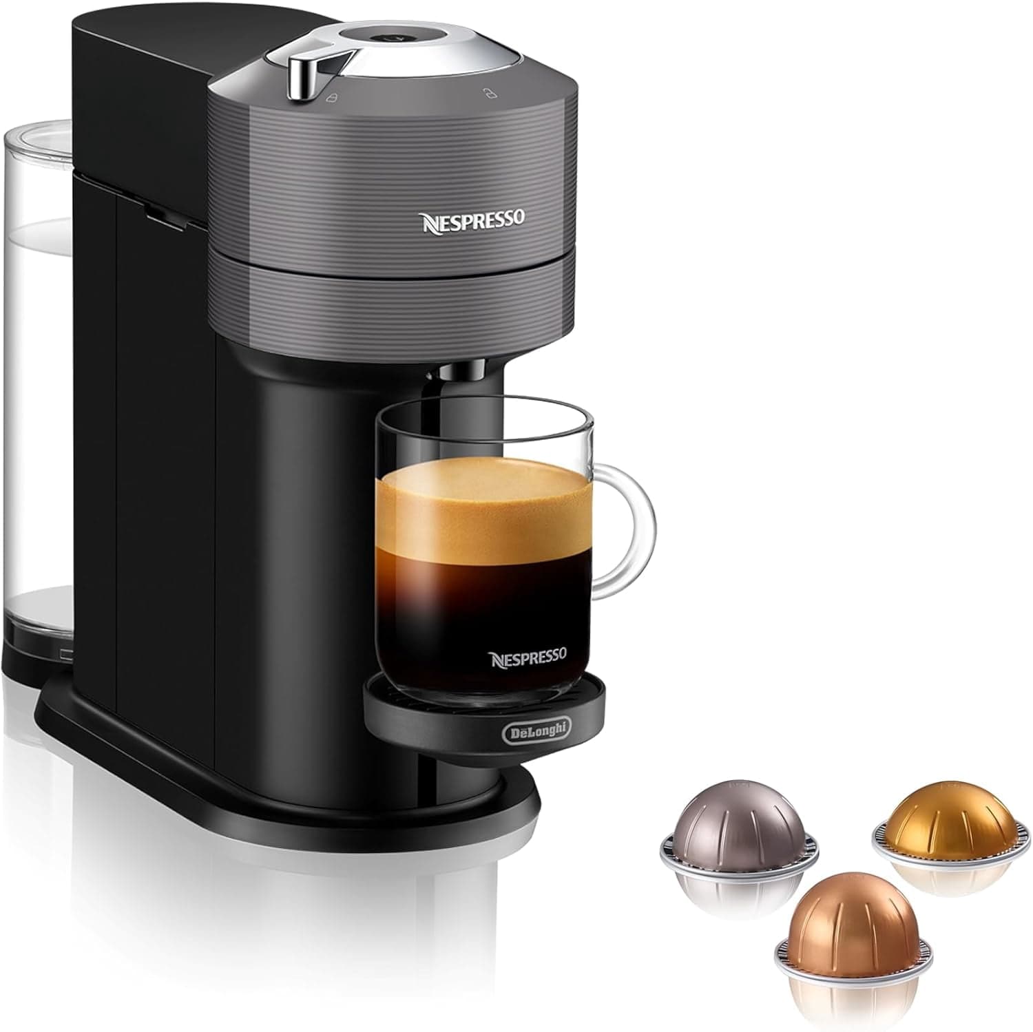 Open Box - Nespresso Vertuo Next Coffee and Espresso Machine by Delonghi - Gray