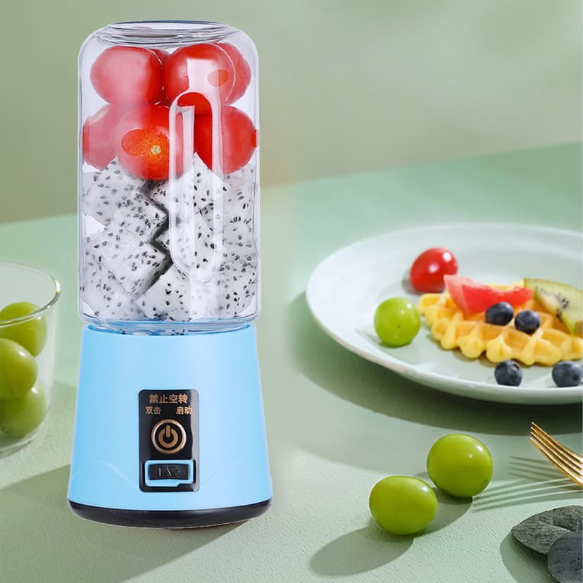 Wireless Juicing Cup, USB Rechargeable Mini Blender for Portable Smoothies, 10-Blade Fruit and Vegetable Mixer for Home, Office, and On-the-Go, BPA- , Easy Clean, 400ml Capacity