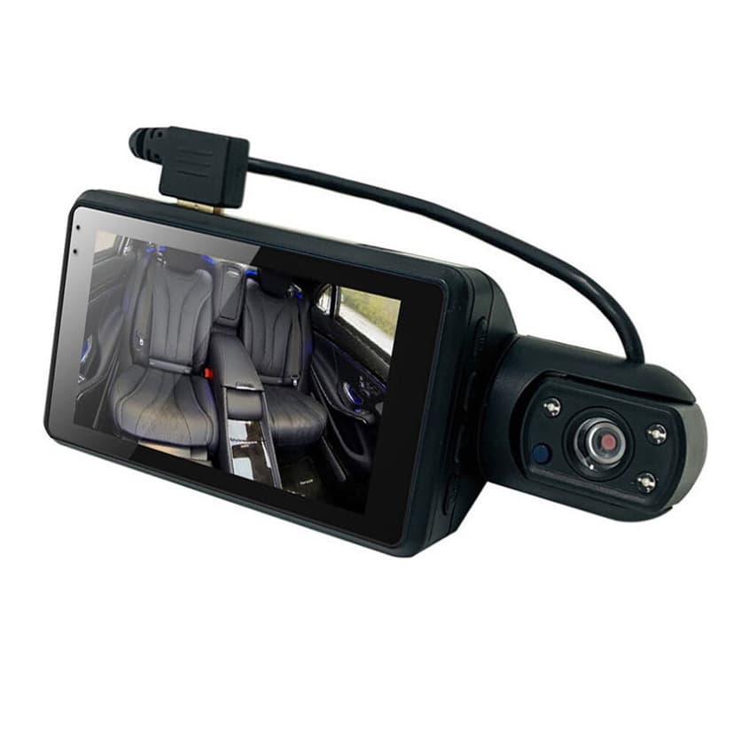 Amdohai 1296P DVR Dash Camera Front & Inside Dual Camera Car Dashcam 3 Inch IPS Screen