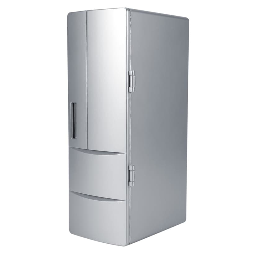 FAGINEY Mini Fridge, Compact Mini USB Fridge Freezer Cans Drink Beer Cooler Warmer Travel Car Office Use