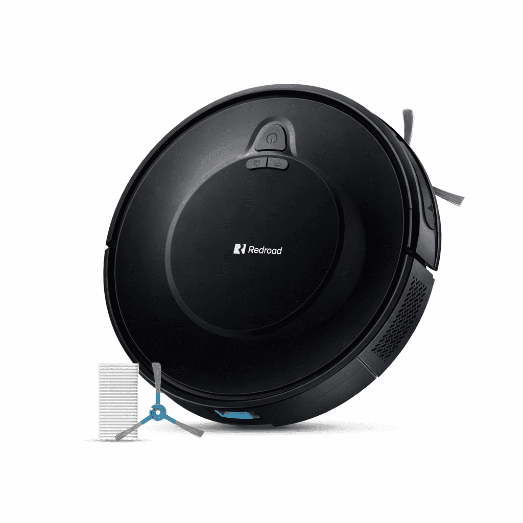 Redroad Robot Vacuum, Wi-Fi, APP/Voice Control, 140min Runtime, Black, E2