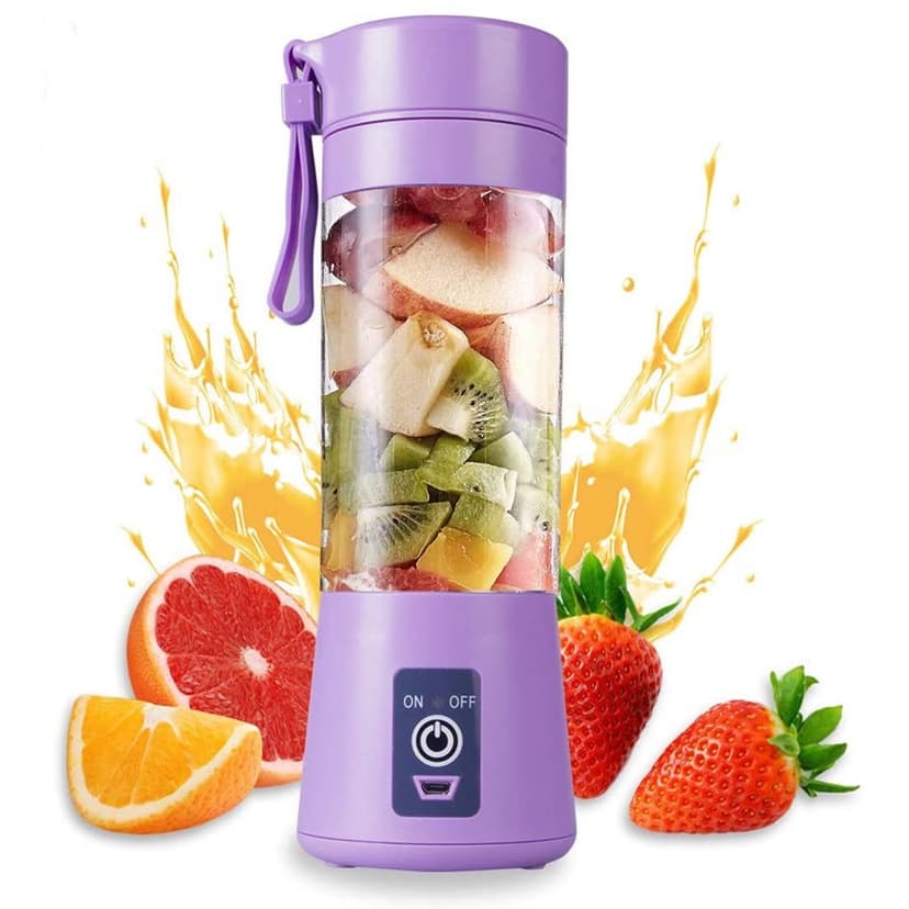 LSLJS Portable Blenders Individual Juicer for Shakes Fruit Juicer USB Rechargeable with 6 Blades Handheld Blenders for Sports Travel and Outdoors, Fruit Juicer Home Appliances