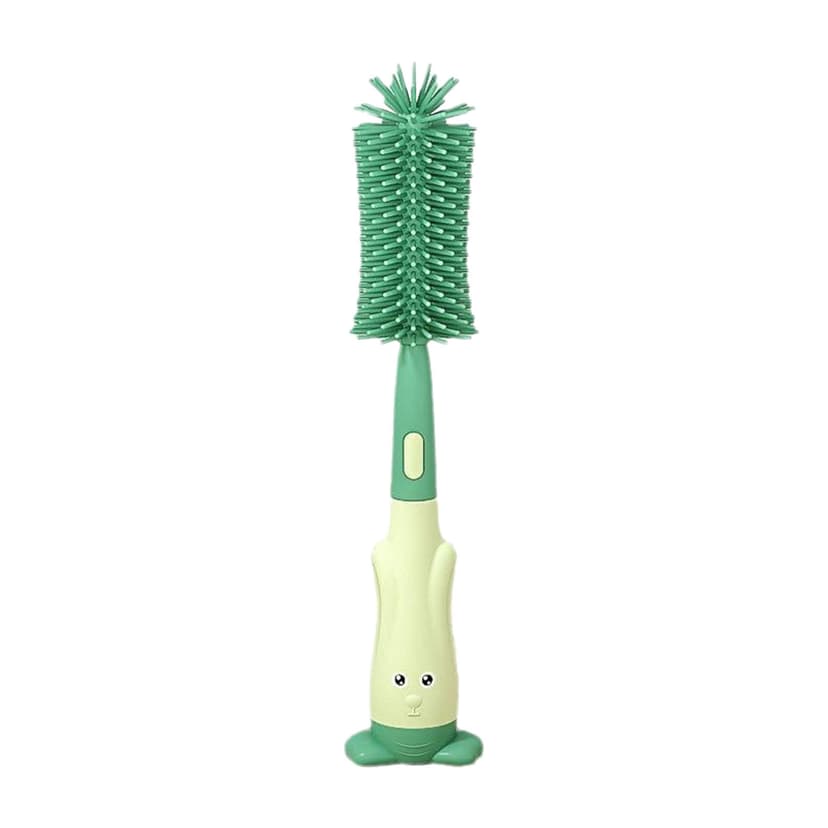 Baby Bottle Brush Set Baby Bottle Cleaner Brush Set | Travel Cleaning Portable Silicone Ergonomic for Mom Girl Feeding Home Wash