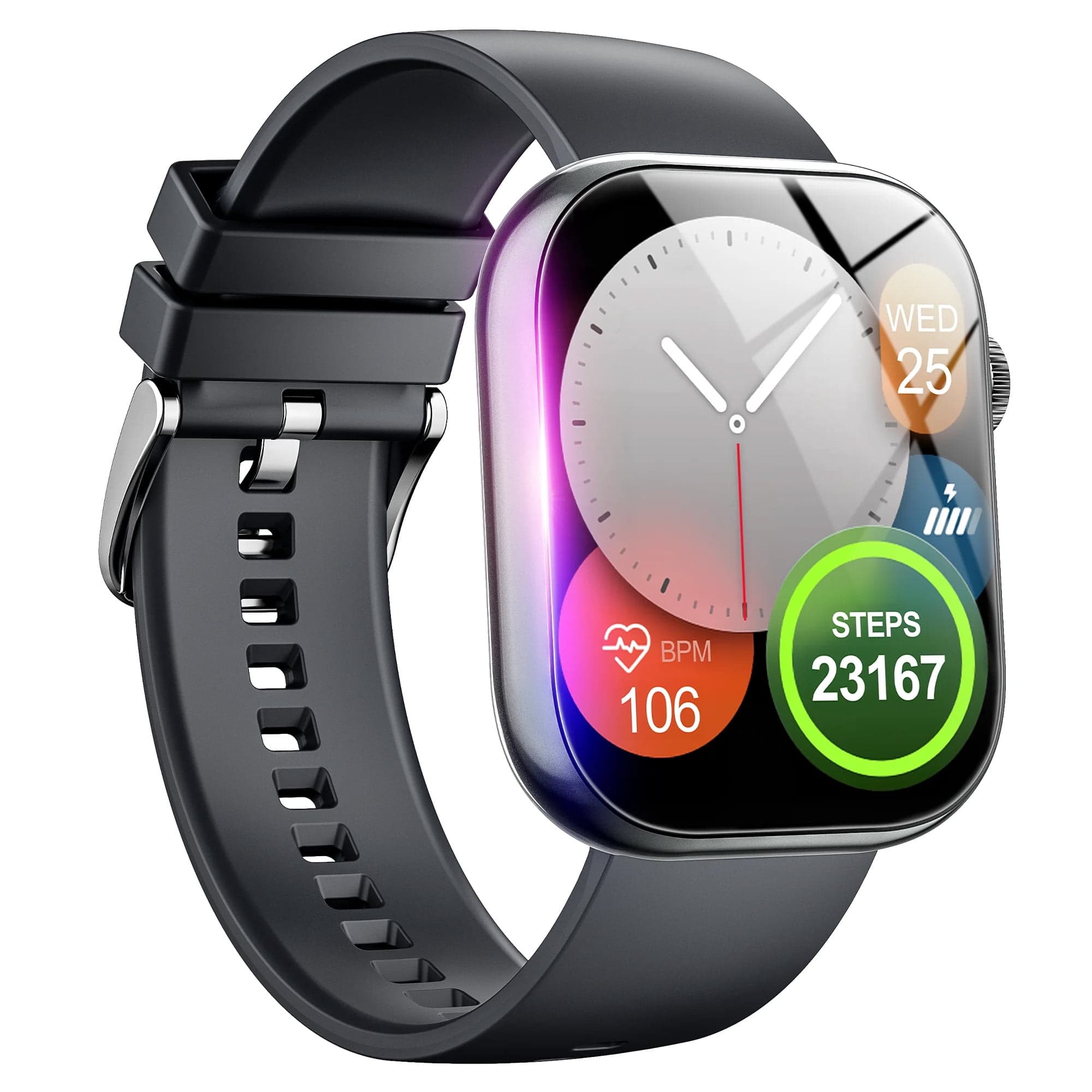 STA Smart Watch for Android and iPhone,2.01" Smartwatch for Men Women,Fitness Activity Tracker (Black)