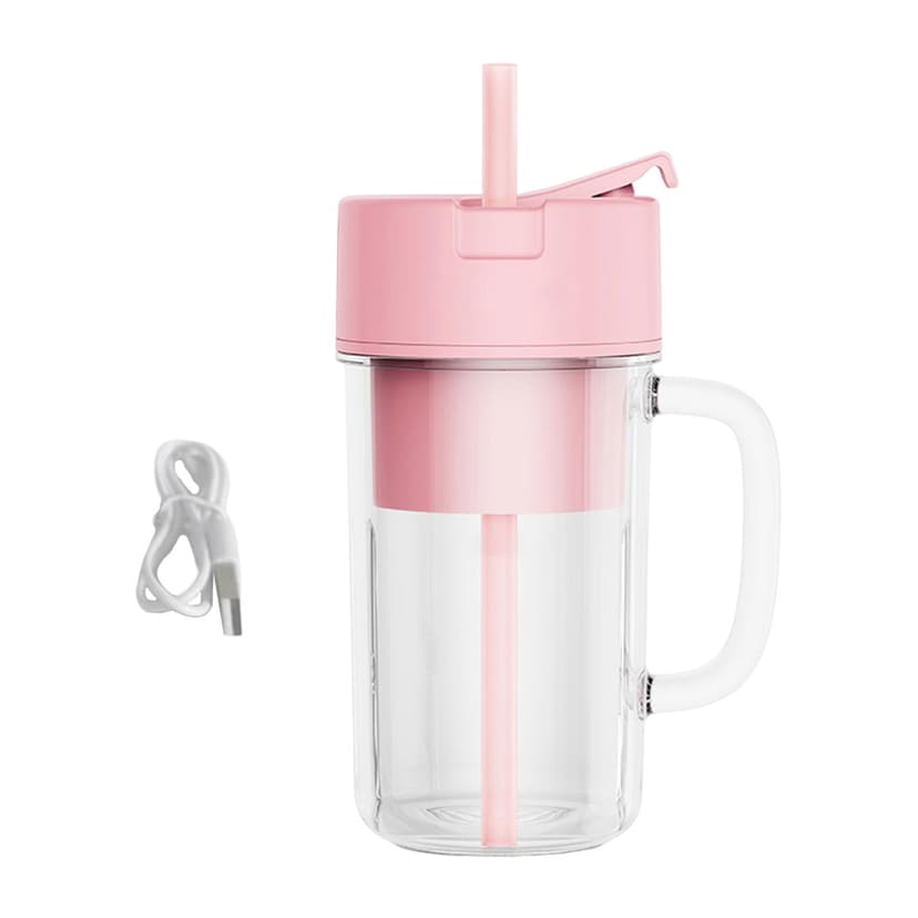 Rongfmy Personal Size Blender Portable Blender USB 500ml Ice Blender Mixer Fruit Blender Pink
