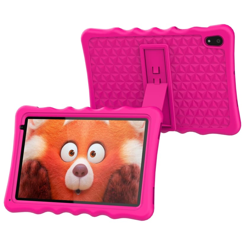 BYYBUO Kids Tablet, 10.1 inch Android 13 Tablet for Kids, 2GB RAM 64GB ROM 5000mAh Battery, Toddler Tablets with Bluetooth, WiFi, Parental Control, Dual Camera, Shockproof Case, Pink