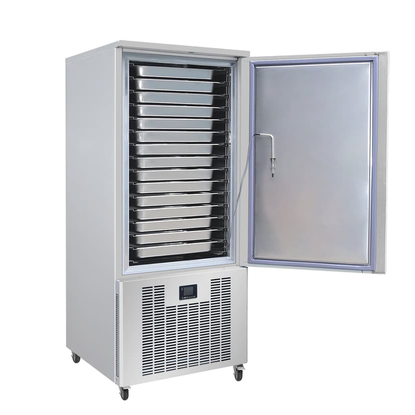 Kolice Commercial 220V 15 Trays Blast Chiller & Freezer, Chest Freezer, Blast Freezer, Dumpling Freezer for Hard ice Cream,Seafood, Chicken, Seafood, Dessert etc