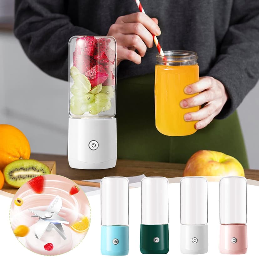 Vaidha Blenders For Shakes And Fruit Juicer USB Rechargeable With 6 Blades Handheld Blenders For Sports Travel And Outdoors