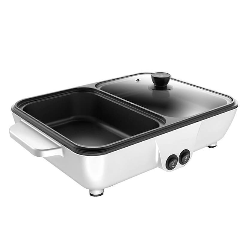 Electric Hot Pot and Frying Pan Portable Electric BBQ Grill (EU),B
