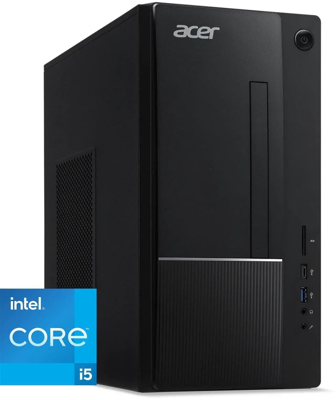Acer Aspire Desktop Computer Intel Core i5-14400, Intel UHD Graphics 730, 8GB DDR5, 512 GB PCIe SSD, Windows 11 Home 64-bit - TC-1775-UR11