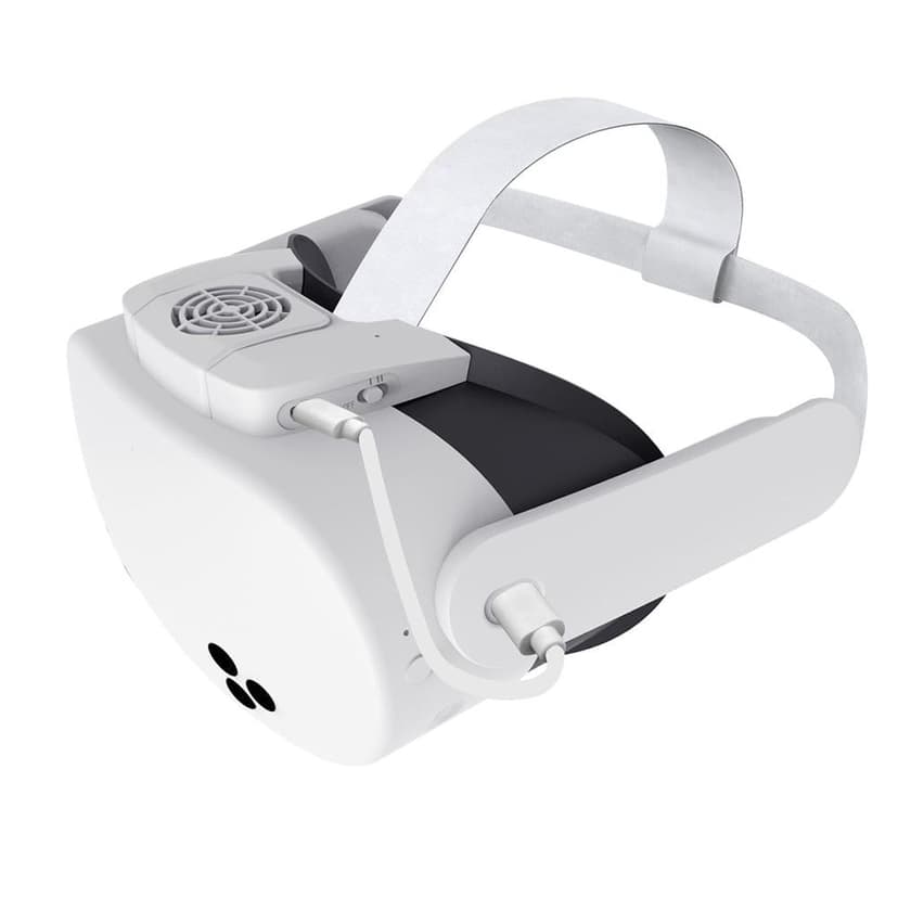 USB-C Rechargeable Cooling Fan with 3 Speed Settings for Meta Quest 3S VR Headset 1800mAh Battery