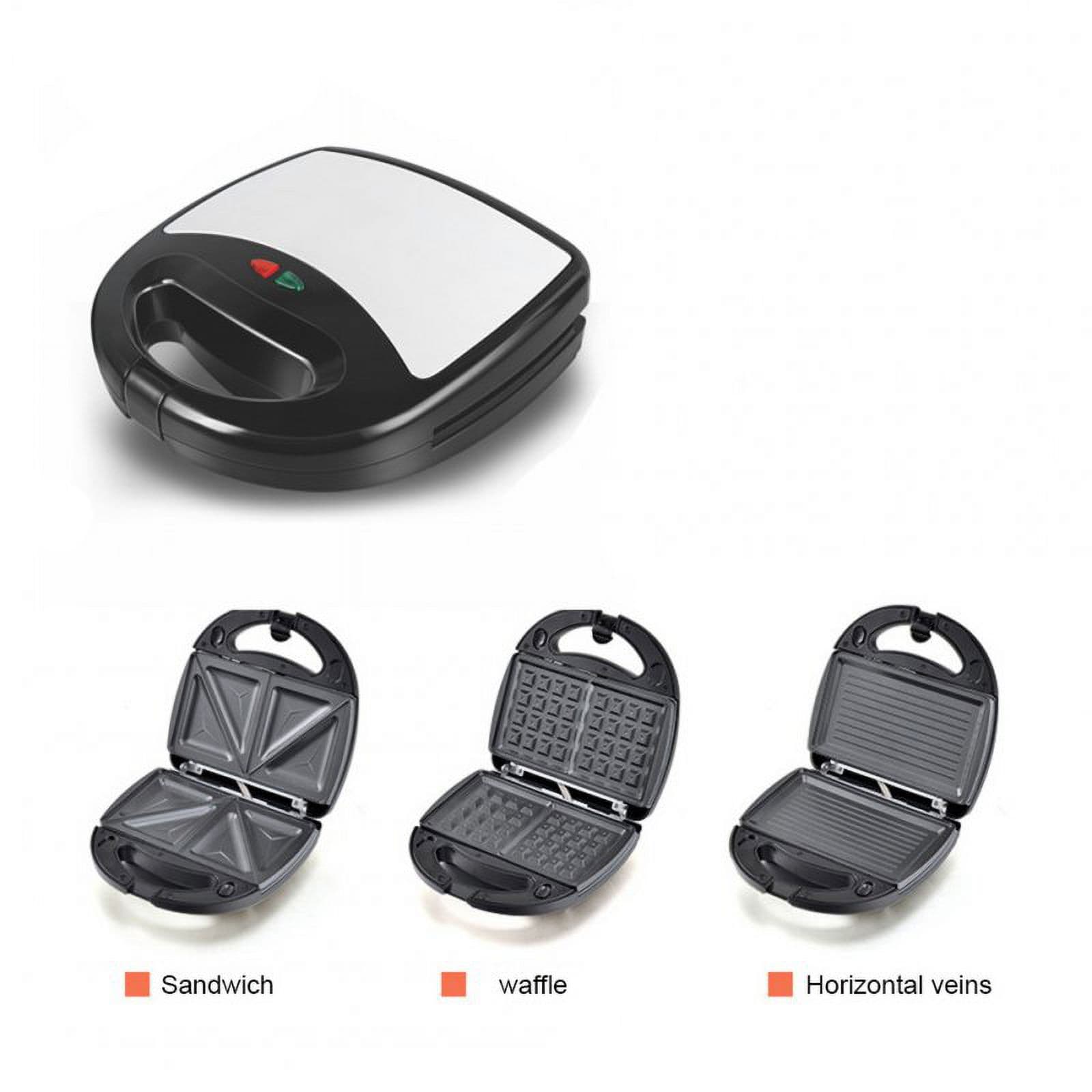 3-in-1 Household Waffle Maker Quick Heating Non-stick Coating Sandwich Maker with Removable Plates EU Plug
