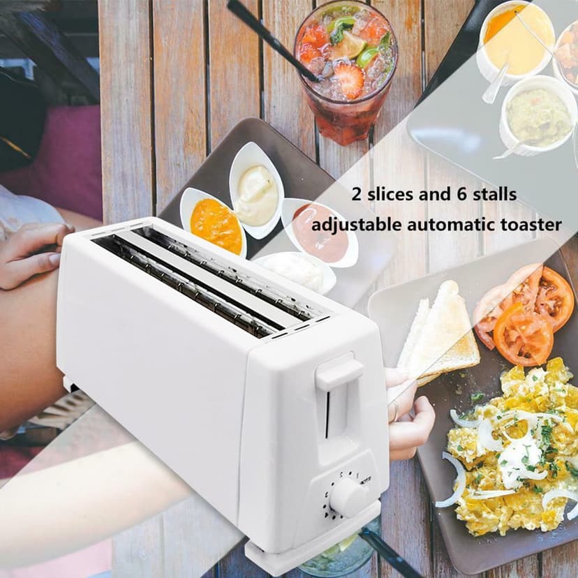 SMihono Large Capacity 4-Slice Automatic Toaster, Stainless Steel with PC Casing