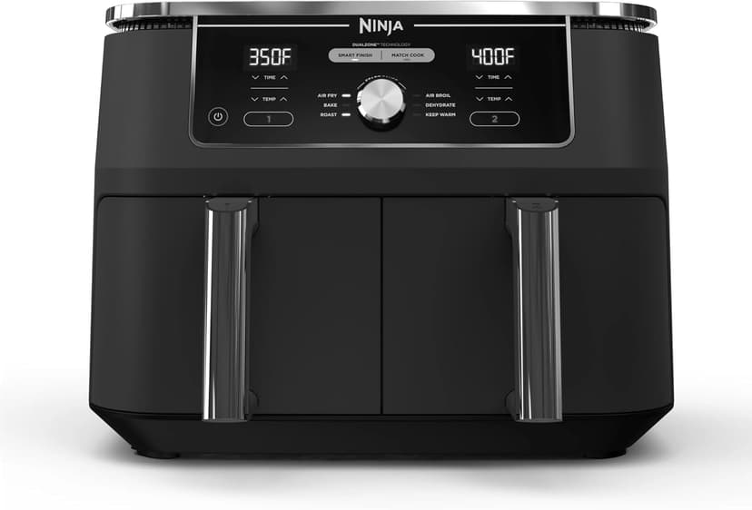 New (Damaged Box) - Ninja Foodi XL Dual Zone, 9.5L, 6-in-1 Air Fryer - Black (DZ401C)