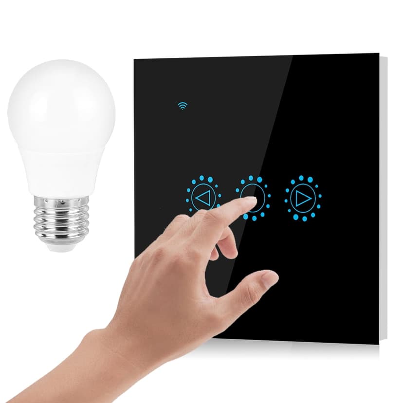 LED Intelligent Touch Timing Switch Wifi Dimming Remote Control Smart Timer Switch with Bulb