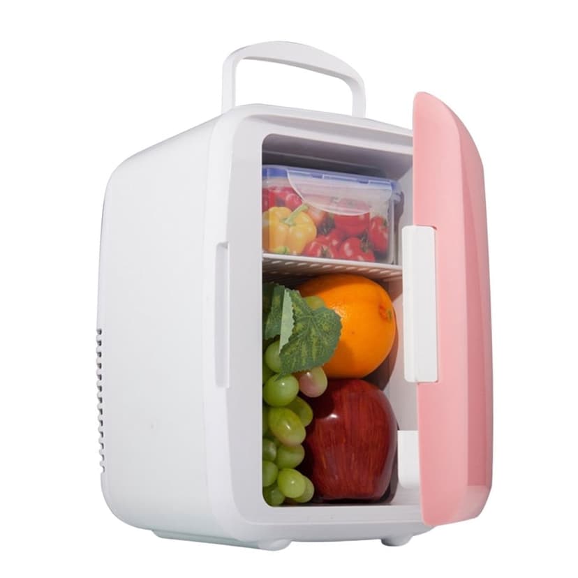 4L mini car refrigerator for home use, can hold cosmetics, facial masks, skin care products, cold and warm dual-purpose, can heat food and keep it fresh