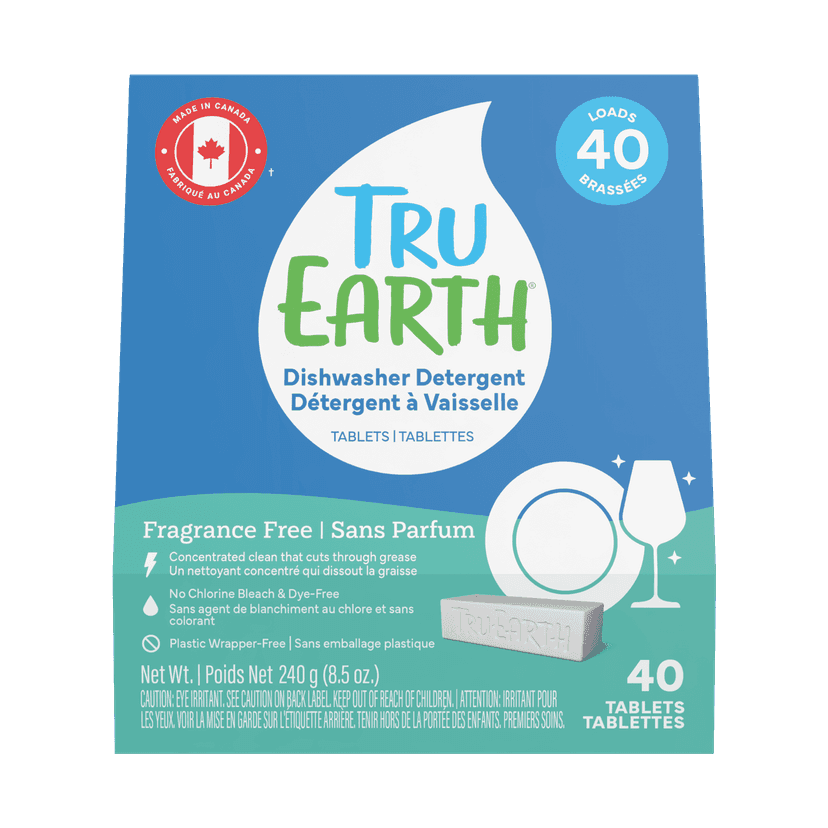 Tru Earth Dishwasher Detergent Tablets - 40 Tablets - Fragrance-Free