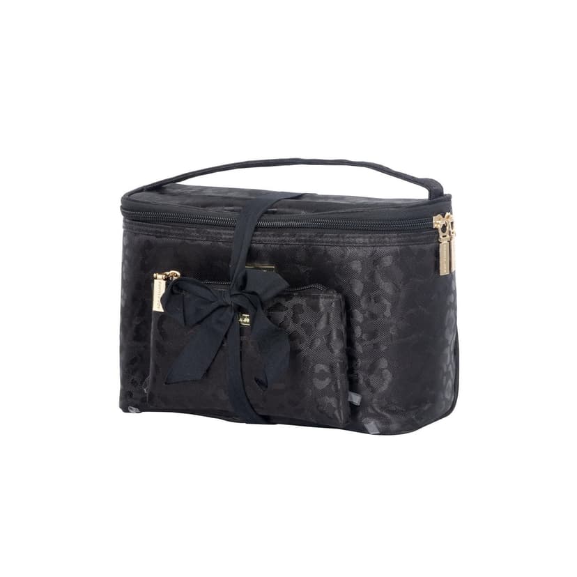 Conair Black Cheetah Jacquard Train Case