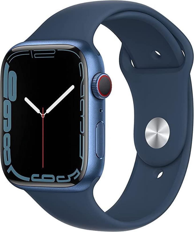 Restored Apple Watch Series 7 41MM Blue Aluminum Case GPS + Cellular Abyss Blue Sport Band (Refurbished)