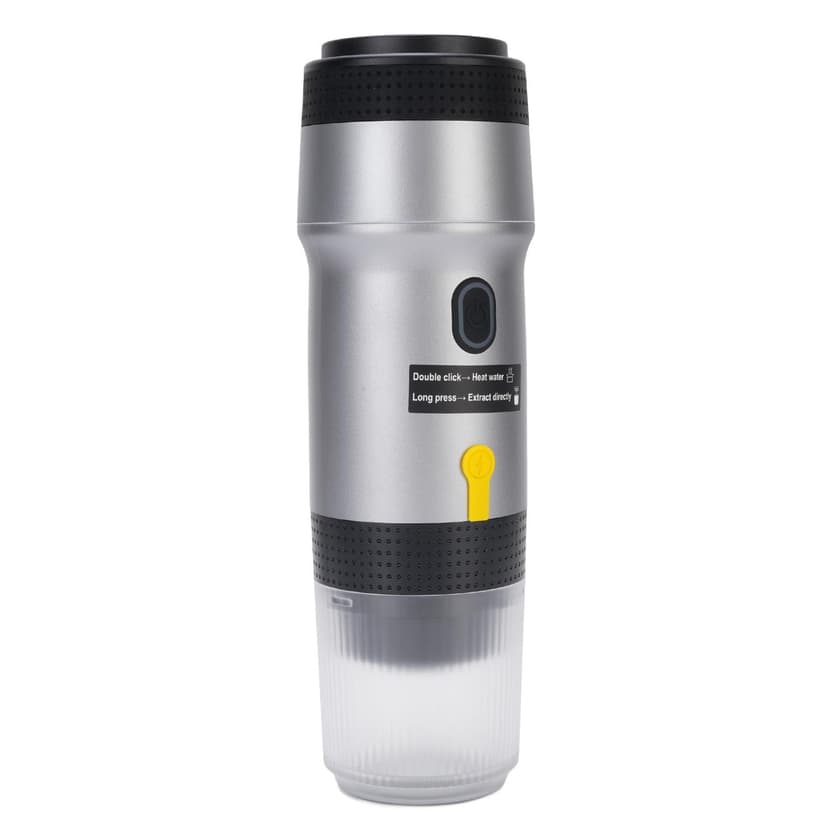 Portable Coffee Machine, Self Heating Electric Travel Coffee Maker, Compatible with Ground Coffee & Capsules, Ideal for Car, Camping, Office, Great Gift for Coffee Lovers