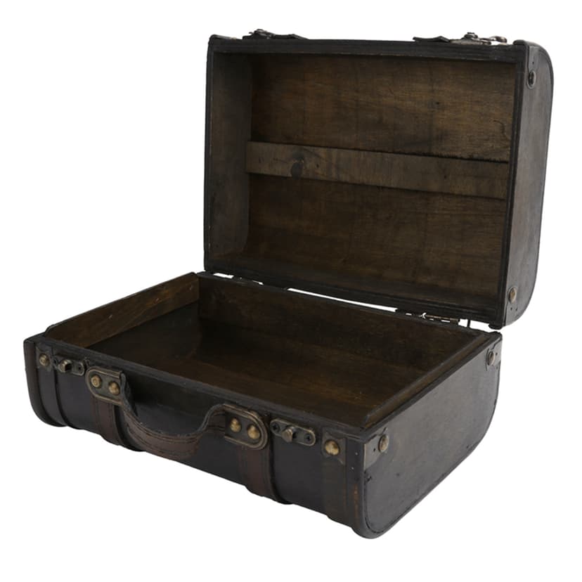 Retro Suitcase, Beautiful And Elegant Personalized Lock Wooden Suitcase, For Home Decor Photography Props Hotel Decaration Bedroom